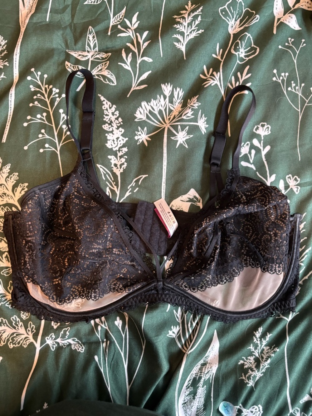 ✨BUY 1 GET 1 FREE✨ Adore Me Black Lace Underwire Bra with Scalloped Edge